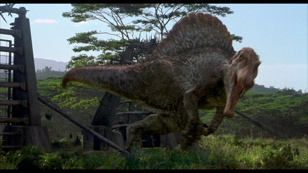 In this scenario the ROB is taking the Spinosaur from the last Jurassic Par...